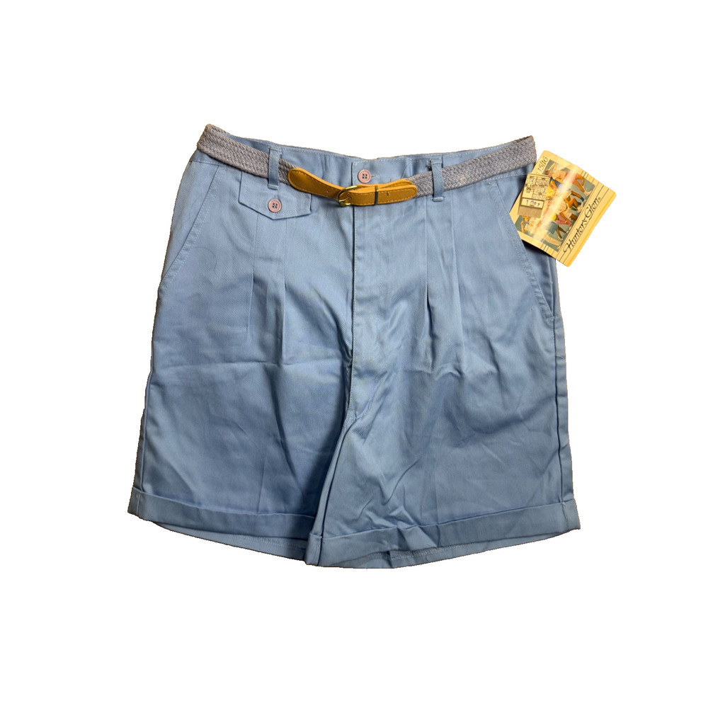 Hunter's Glen Vtg Preppy Shorts New 1980's Belt Pleats Cuffs 31" Waist 15/16